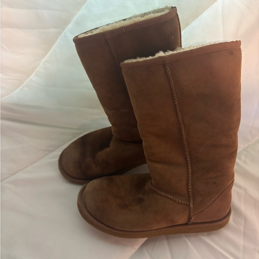 Woman’s size 8 Brown Shearling-Lined Boots- Chestnut color